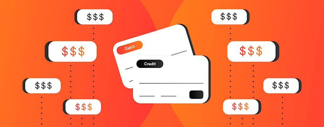 How do interchange rates differ between credit and debit cards?