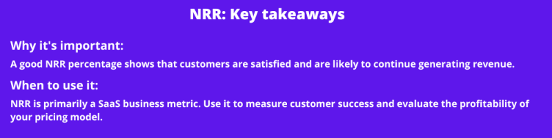 NRR key business metrics