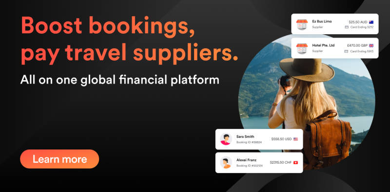 CTA button for Airwallex's travel industry landing page