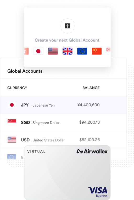 Airwallex screenshot showing Airwallex virtual cards