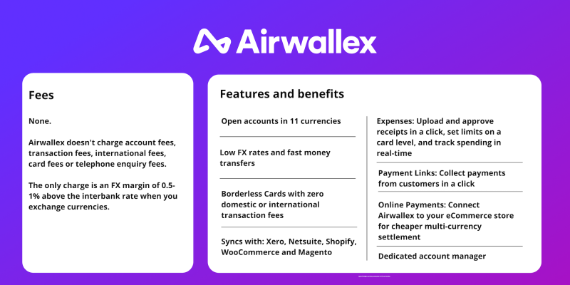 Airwallex business bank account benefits
