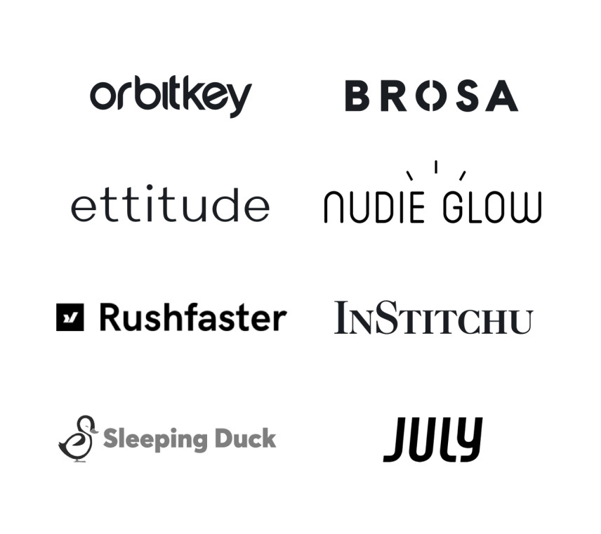 Orbitkey, BROSA, NIMBLE, JULY, InSitchu, ettitude, Nudie Glow, Sleeping Duck, Rushfaster