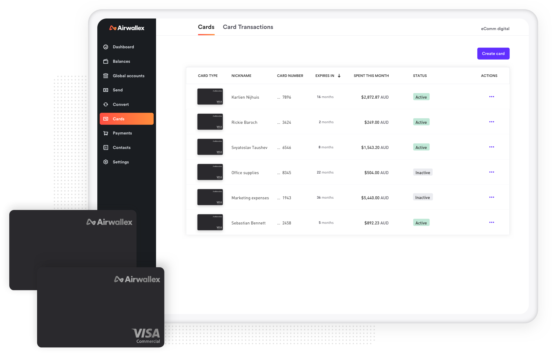 Airwallex and Visa Debut Airwallex Borderless Cards For Businesses