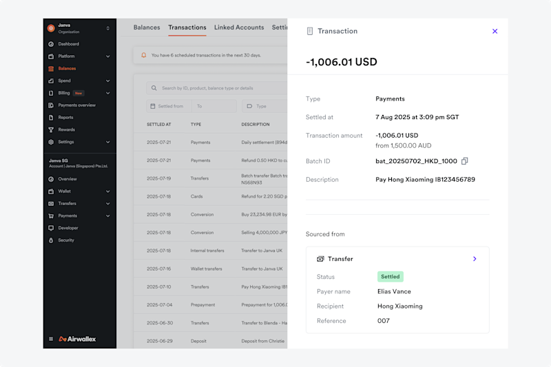 Refreshed transaction UI 
