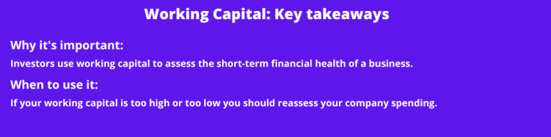 Working capital key business metrics