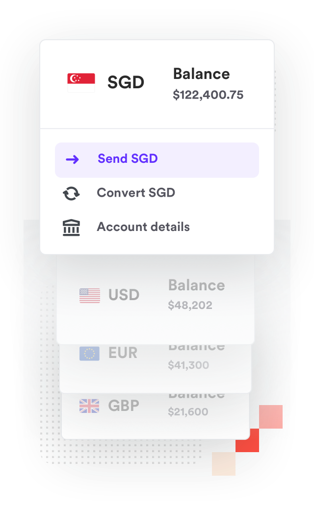 Singaporean Dollar account screenshot holding funds in Canada