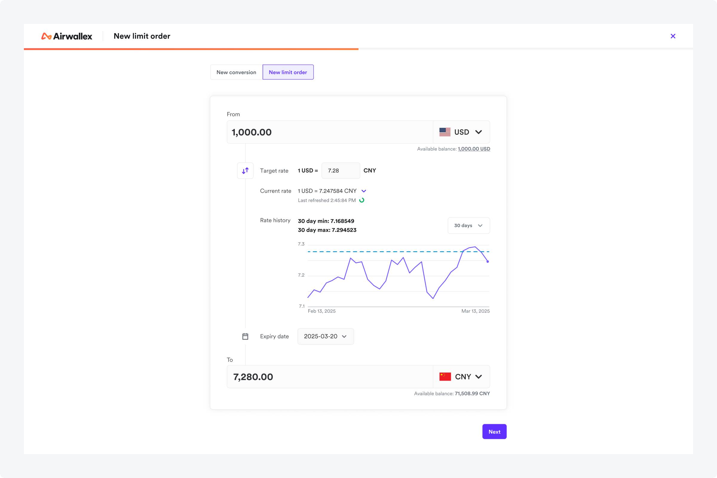 Create a limit order