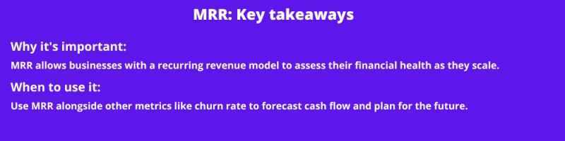MRR key business metrics