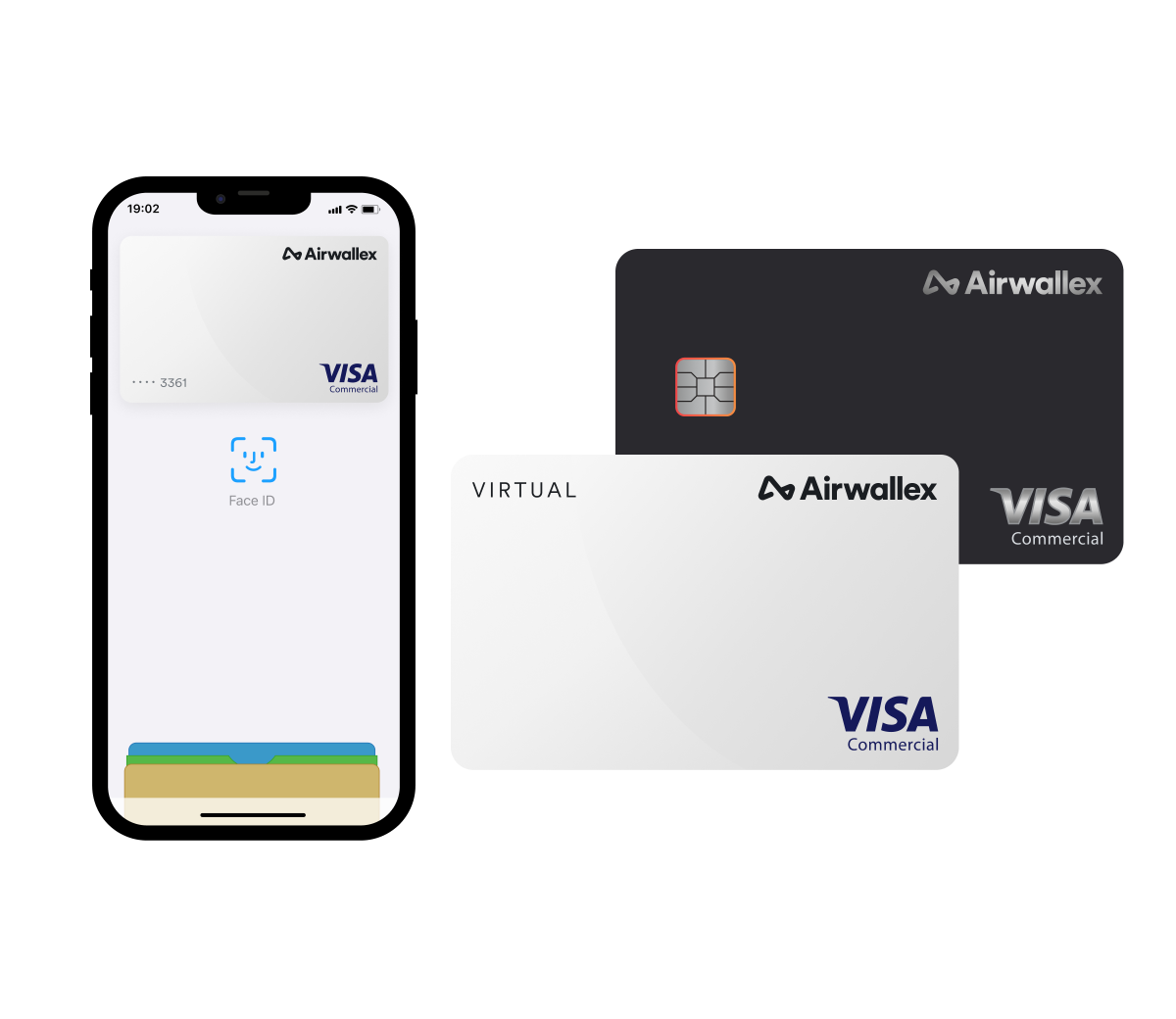 Virtual & Physical Visa cards for business being created online via the Airwallex platform