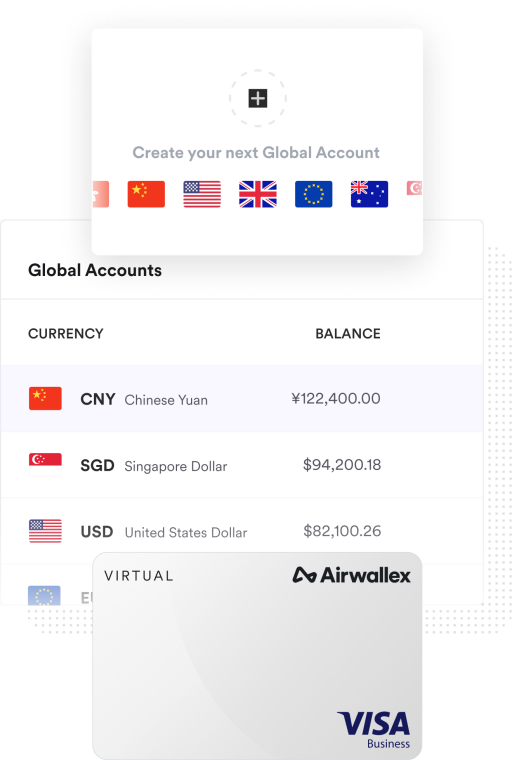 Airwallex screenshot showing Airwallex virtual cards