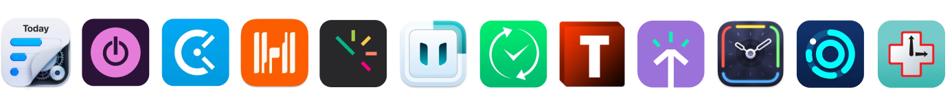 App icons of time tracking apps