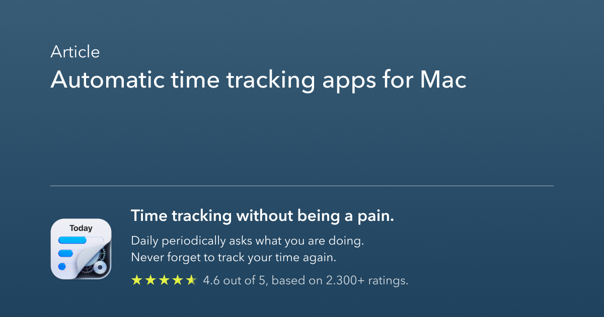 Automatic time tracking apps for Mac - Daily for Mac