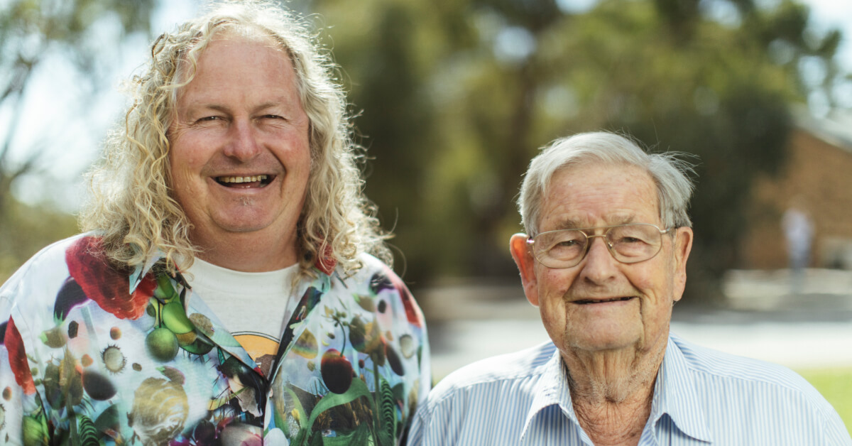 Chester Osborn & the late,great D'arry Osborn. Image Credit: Wine Australia