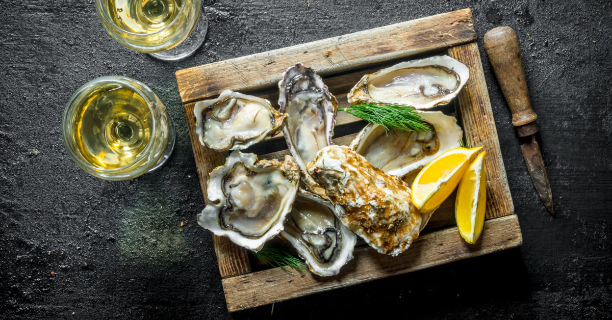 Oysters and white wine
