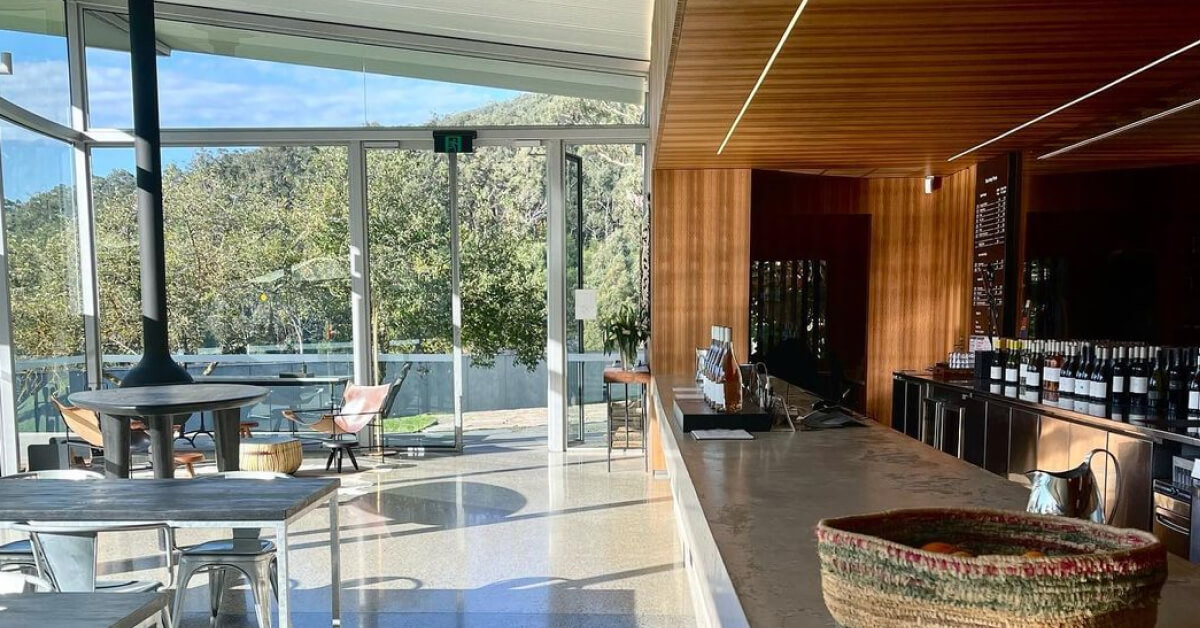 Medhurst Estate cellar door with modern architecture