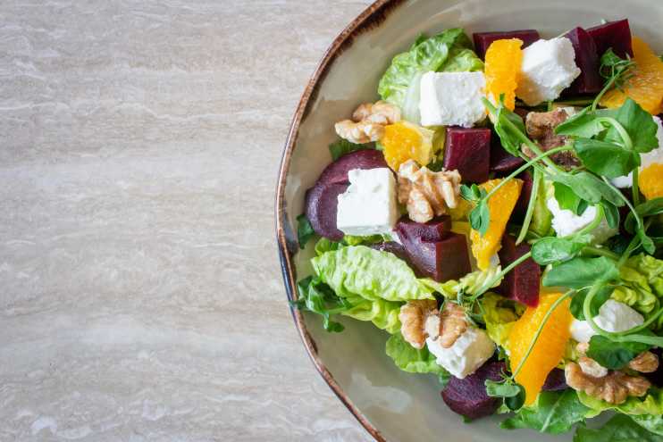 Beetroot orange and feta salad
