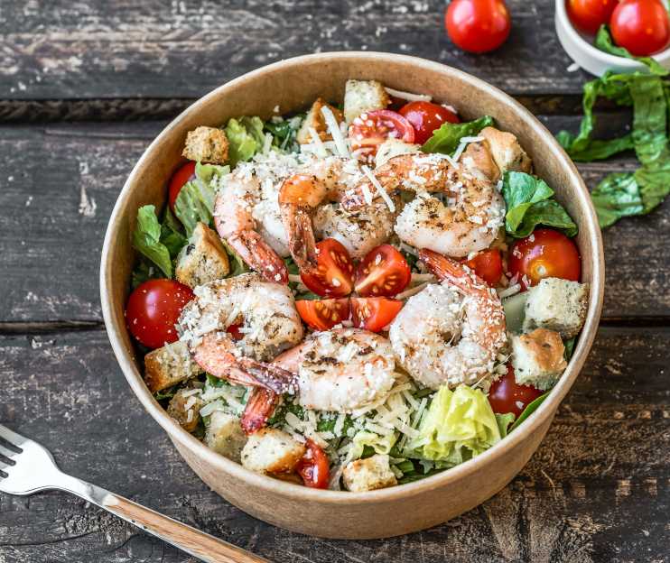 Shrimp ceasar salad