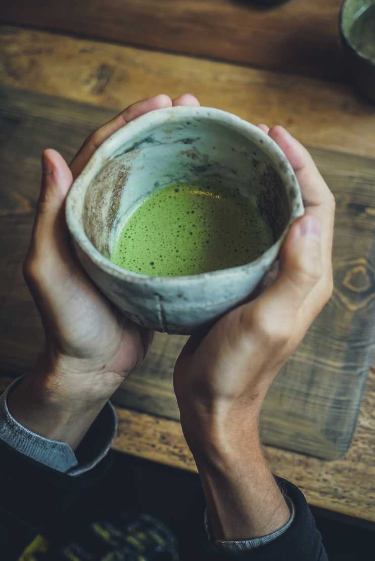 cup of matcha tea