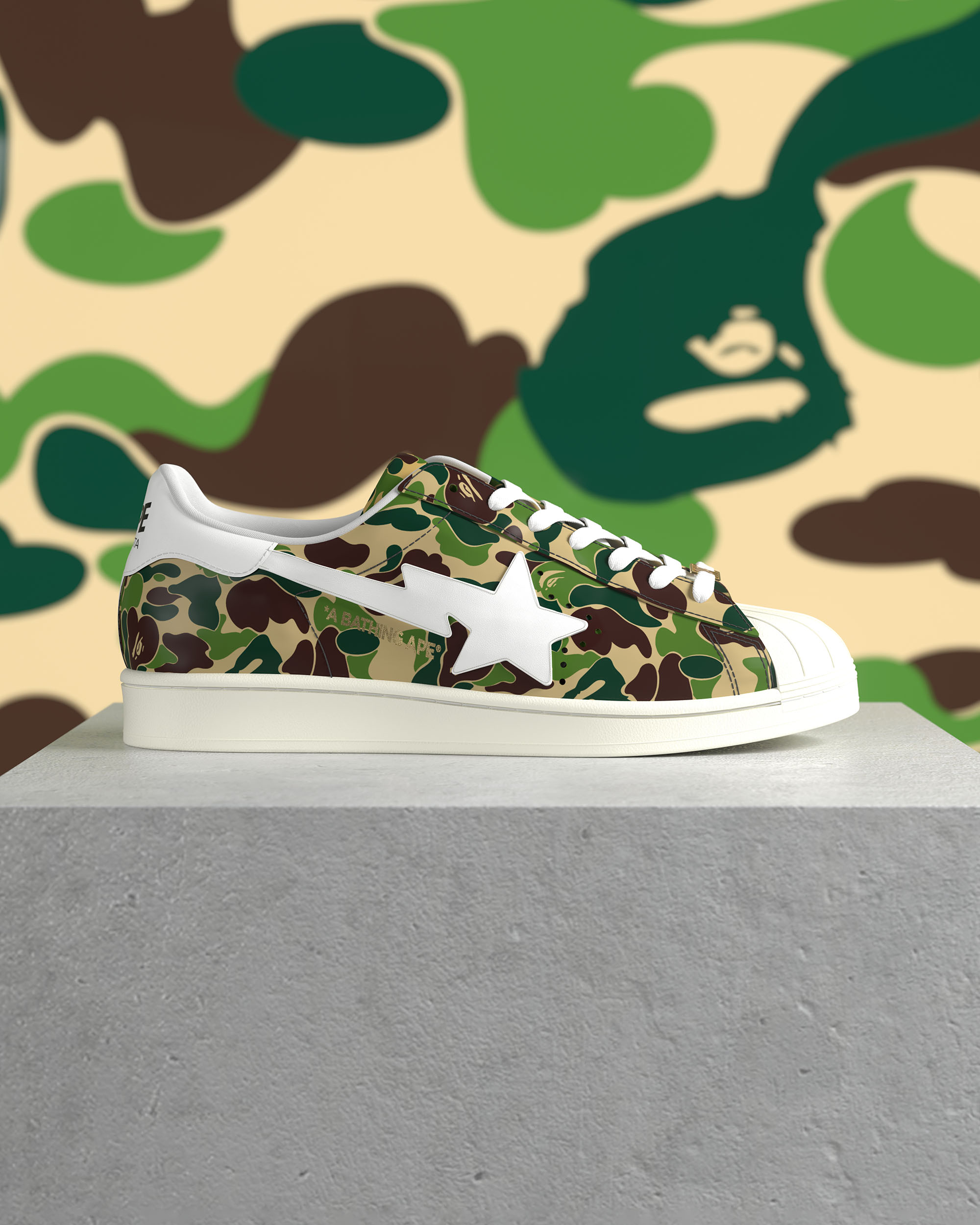 Adidas super ape store star groen