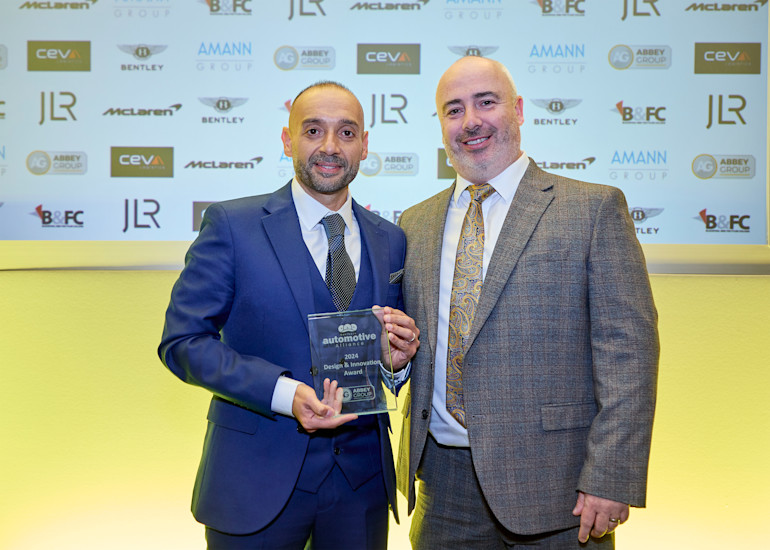 NAA Awards 2024 Design and Innovation Winners - Director of Marketing Orazio Pollaci collecting the award.