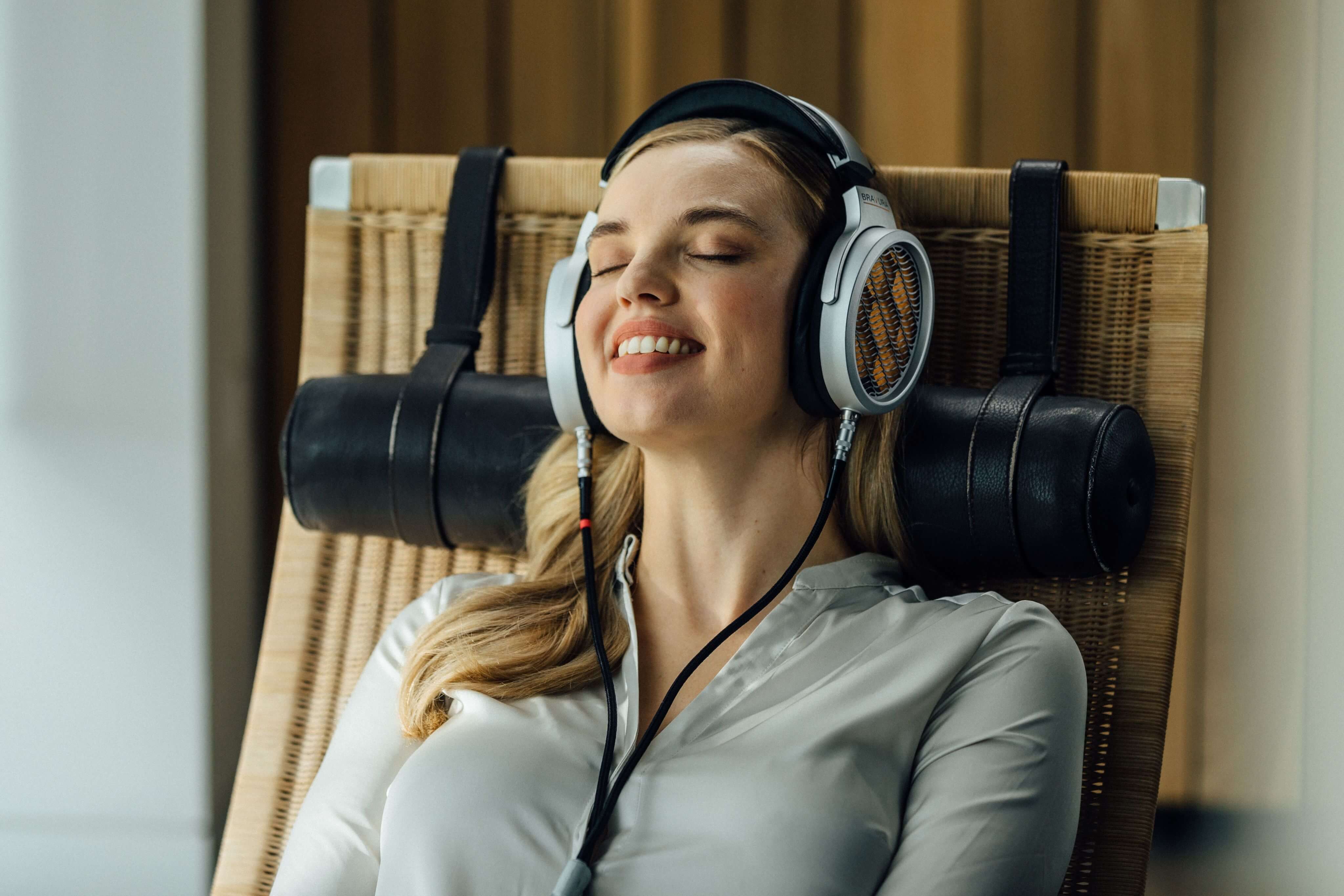 Person using headphones