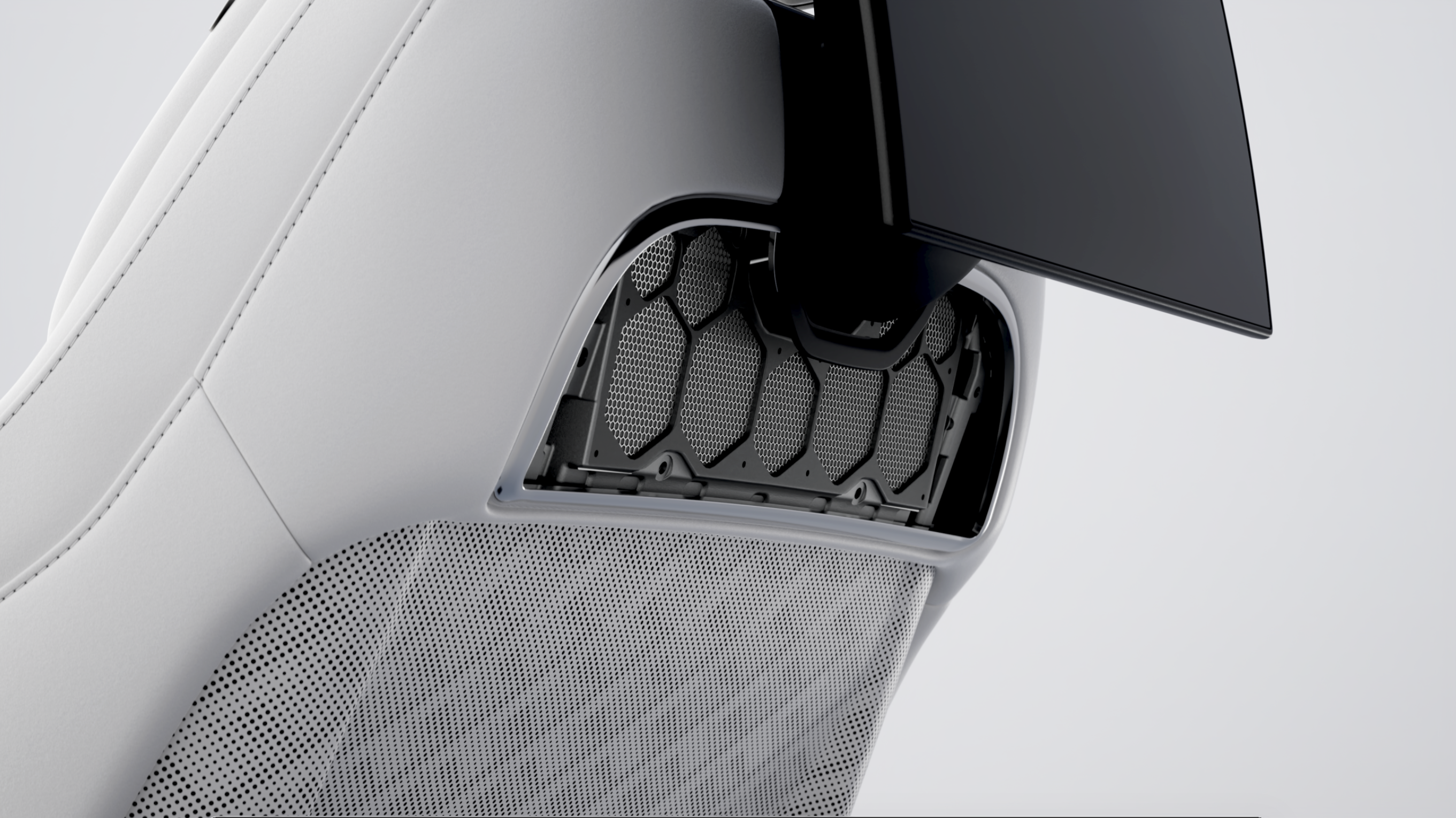 Warwick Acoustics SV Electrostatic Sound Seat Back Centre speaker in the Range Rover SV Ultra