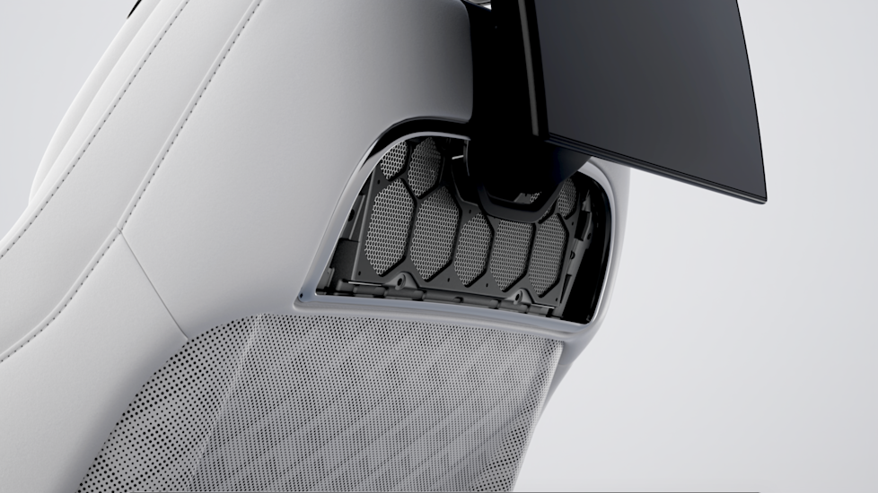 Warwick Acoustics SV Electrostatic Sound Seat Back Centre speaker in the Range Rover SV Ultra