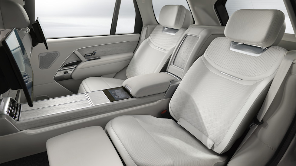 New Range Rover SV Ultra Rear Seat Interior layout with Warwick Acoustics' SV Electrostatic Sound system