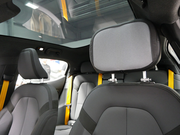 Headrest in Warwick Acoustics Demo Car