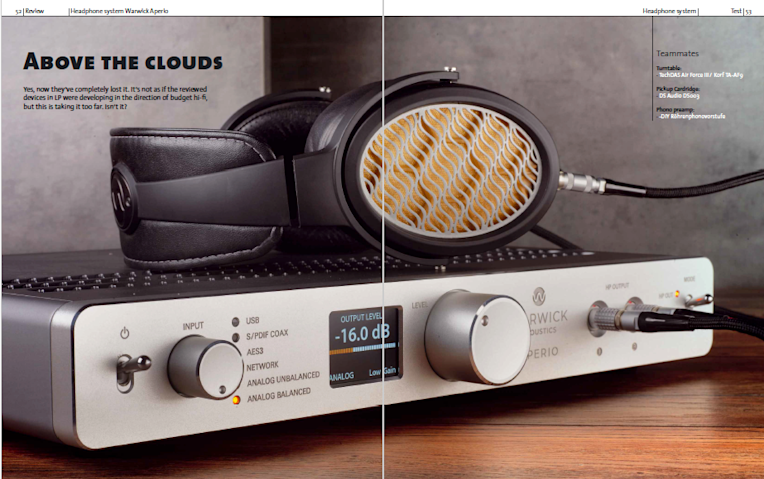 LP Magazine - Above the Clouds with the Warwick Acoustics APERIO