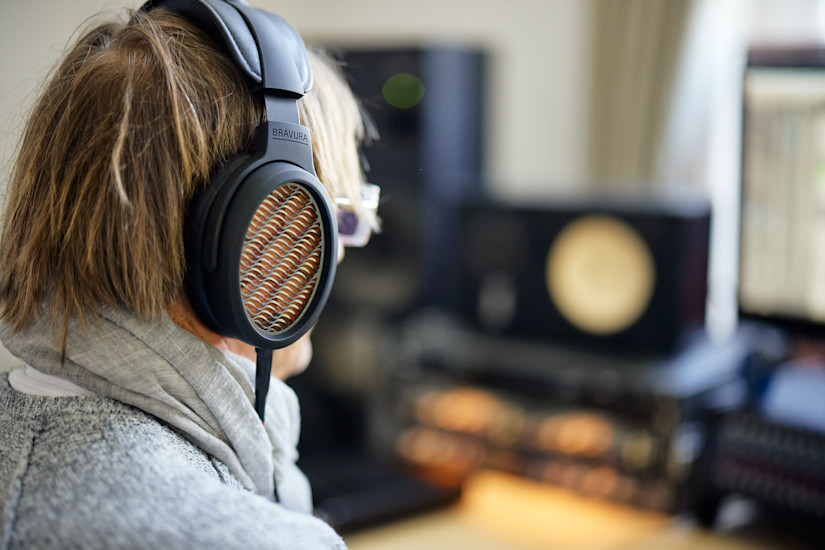 Studio Engineer Image with BRAVURA Headphone