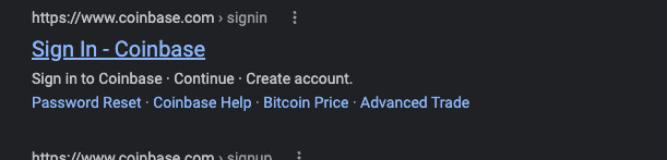 Good search results for "Coinbase"