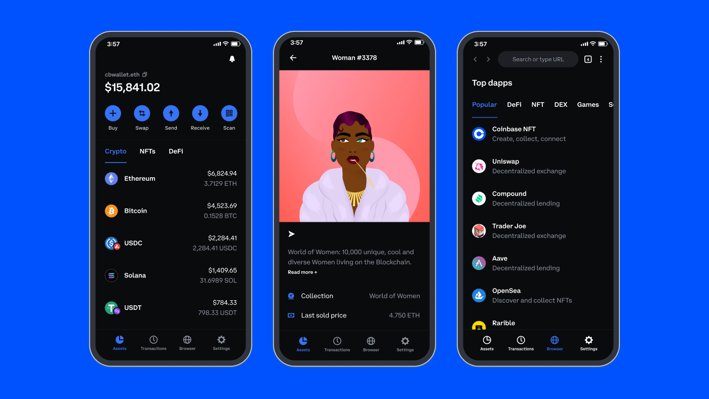 Making web3 more accessible and intuitive — meet the new Coinbase Wallet mobile app - Screenshots 1