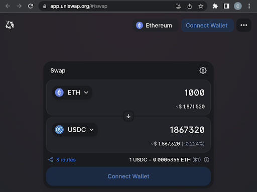 Uniswap app