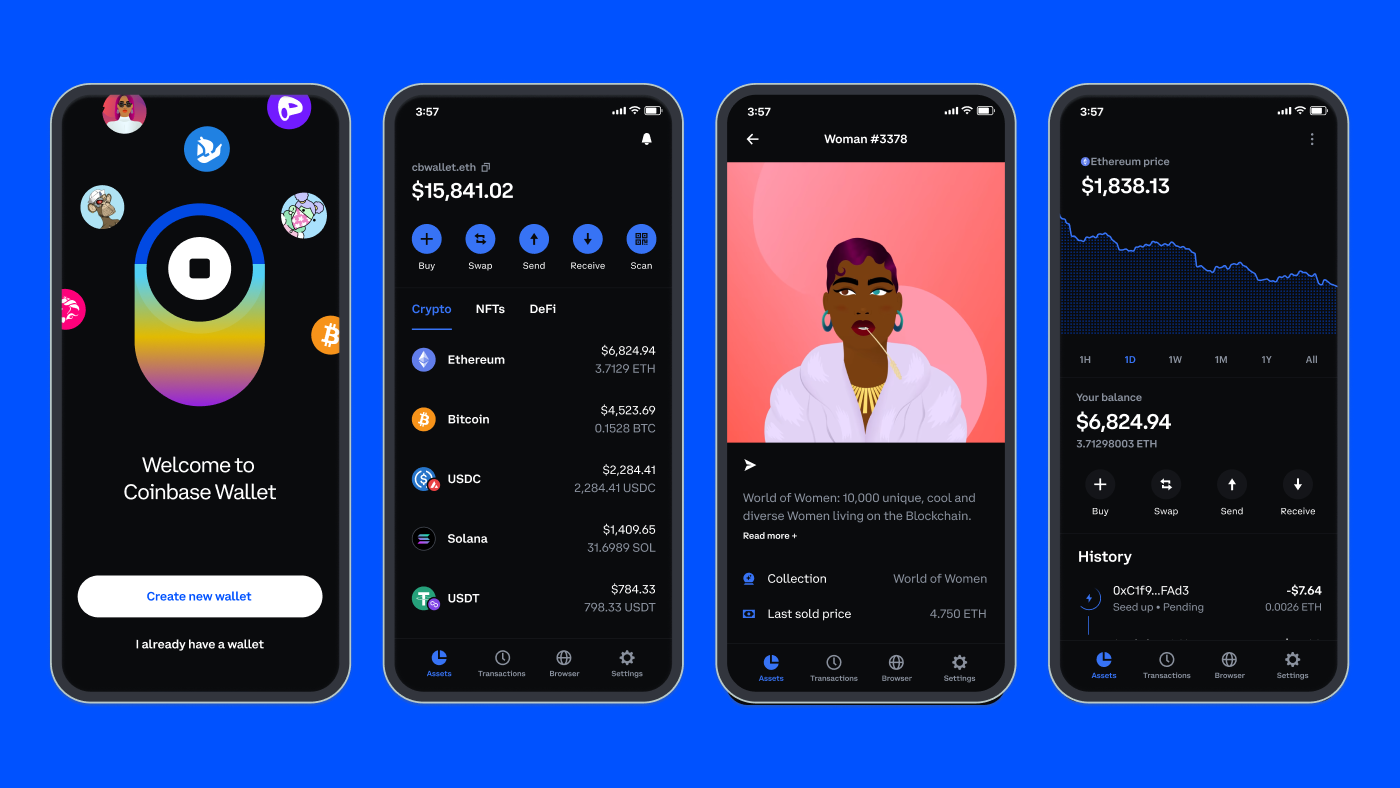 Coinbase Wallet screenshots