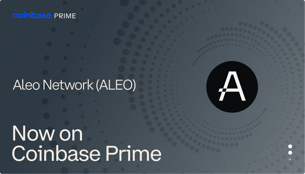 Aleo selects Coinbase to provide Day 1 support for their token launch