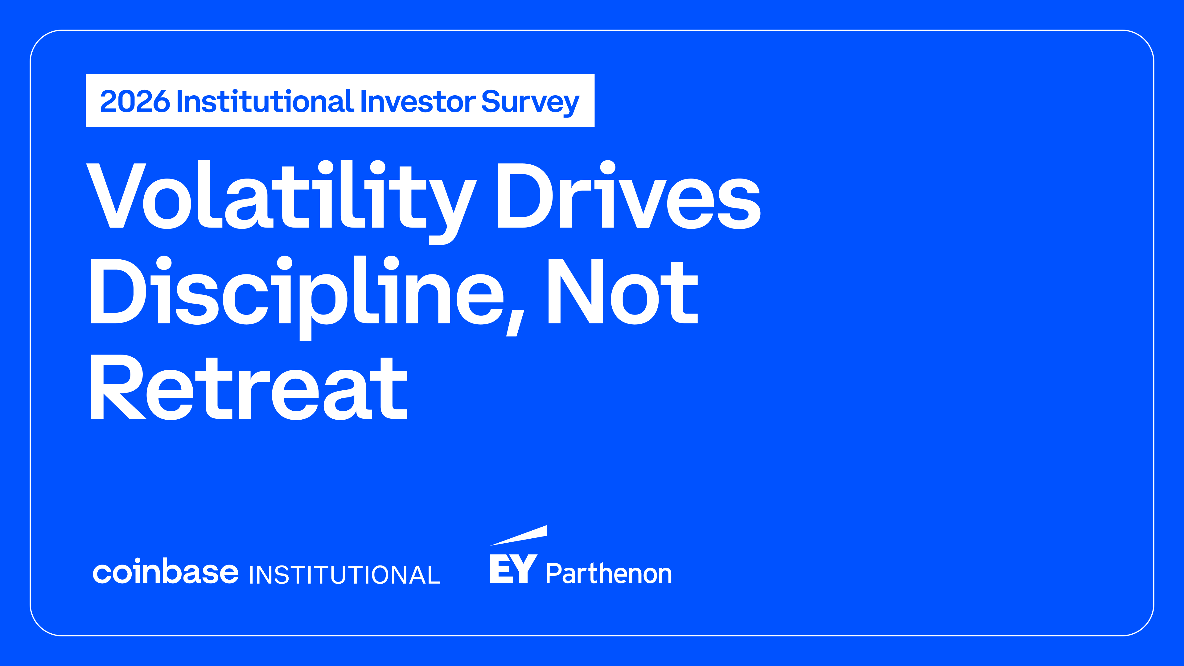 Volatility drives discipline, not retreat