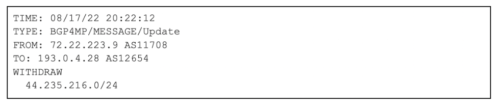 Malicious route withdrawal