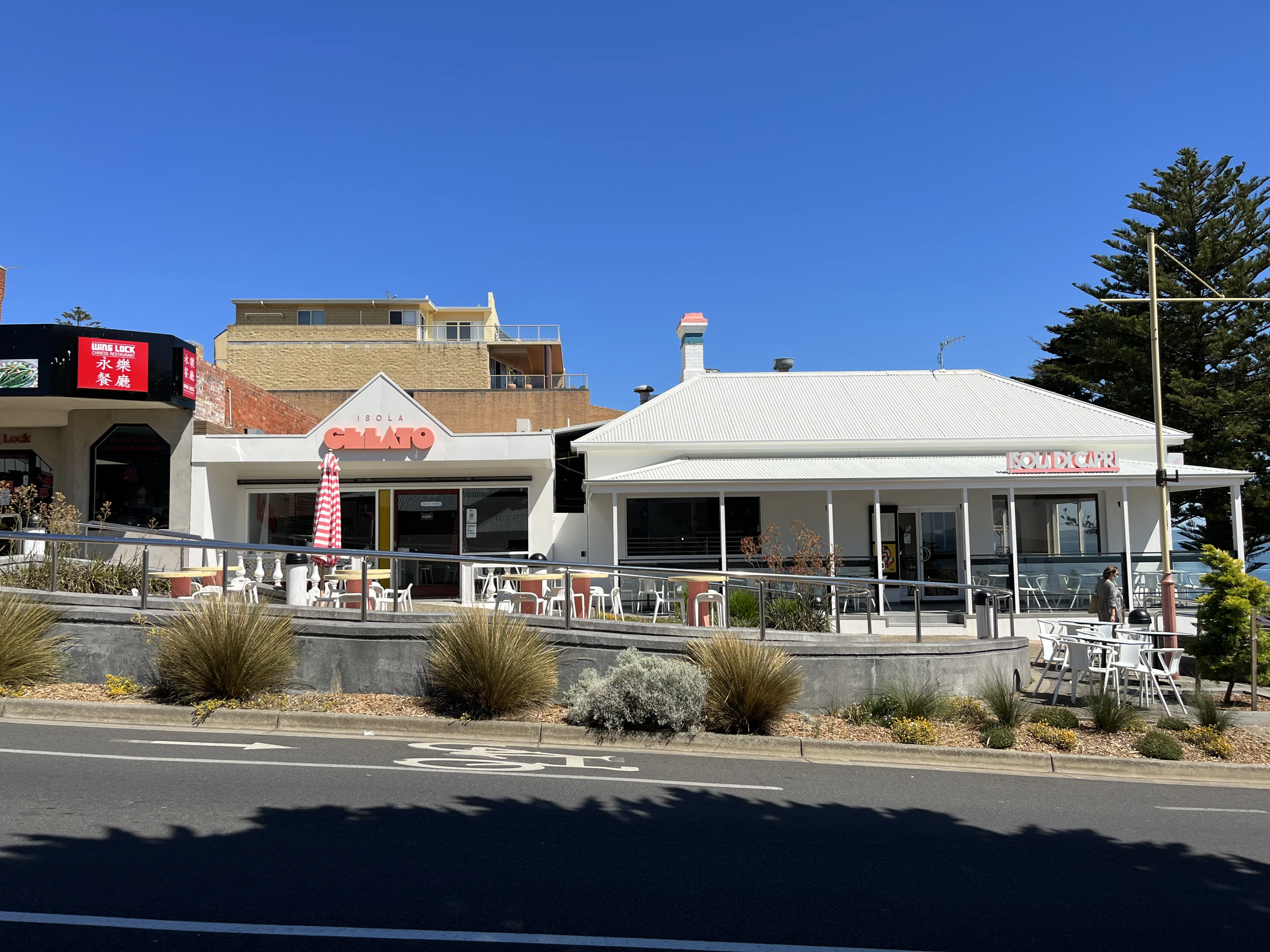 Isola Di Capri restaurant frontage. Cowes, Phillip Island, Victoria.