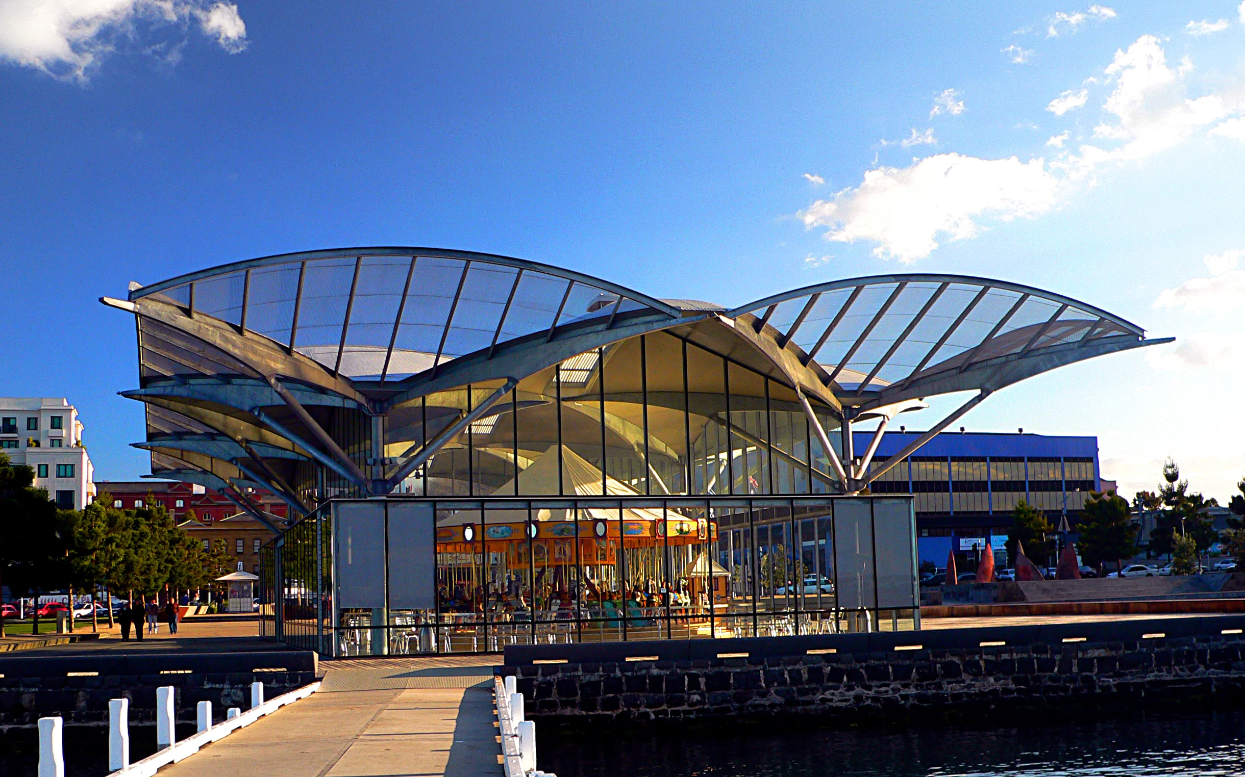 The Carousel Pavilion on the Geelong Waterfront. The home of the restored carousel.