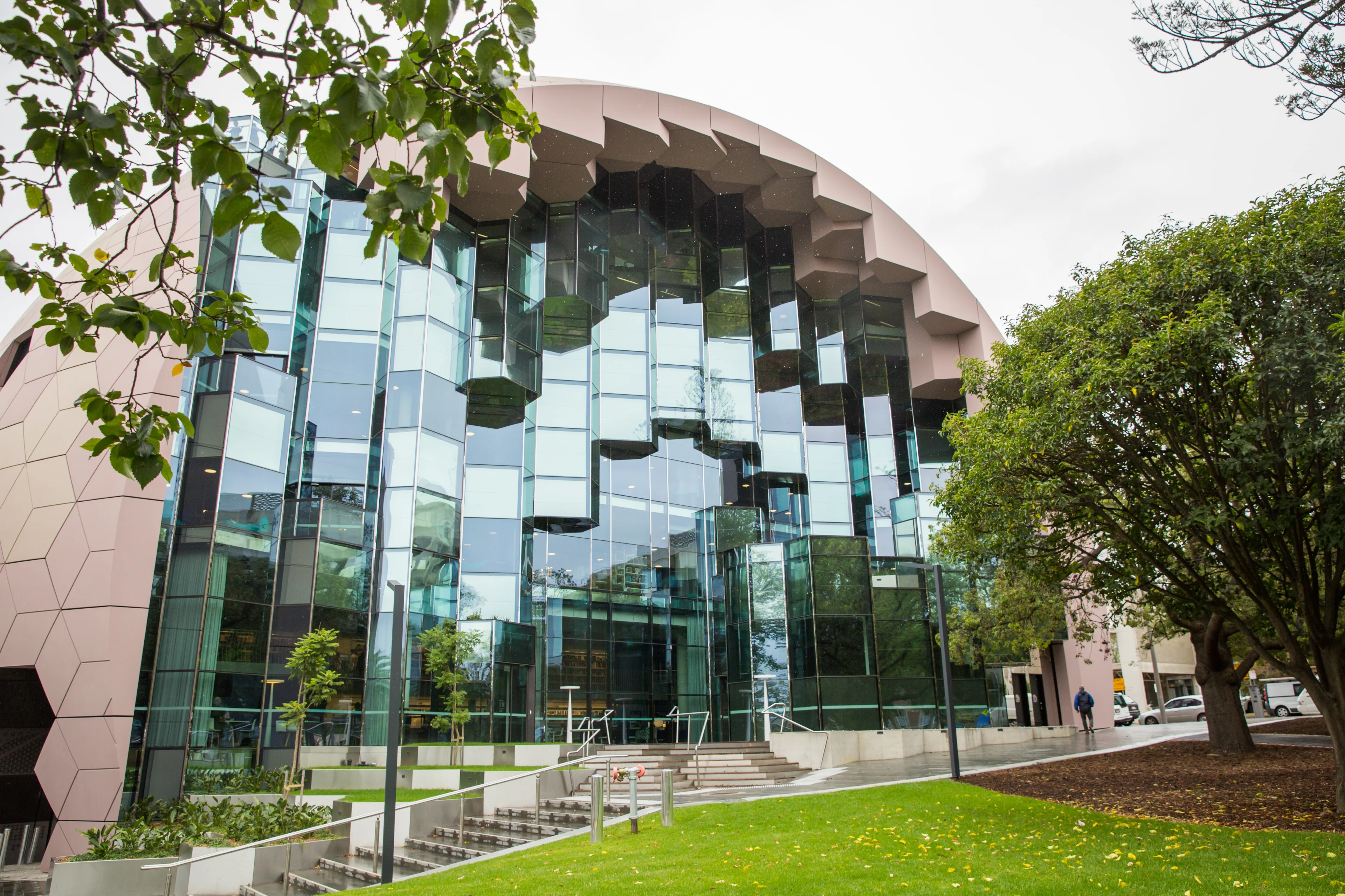 Dome and tiled windows at the Geelong Library and Heritage Centre, Geelong, Victoria