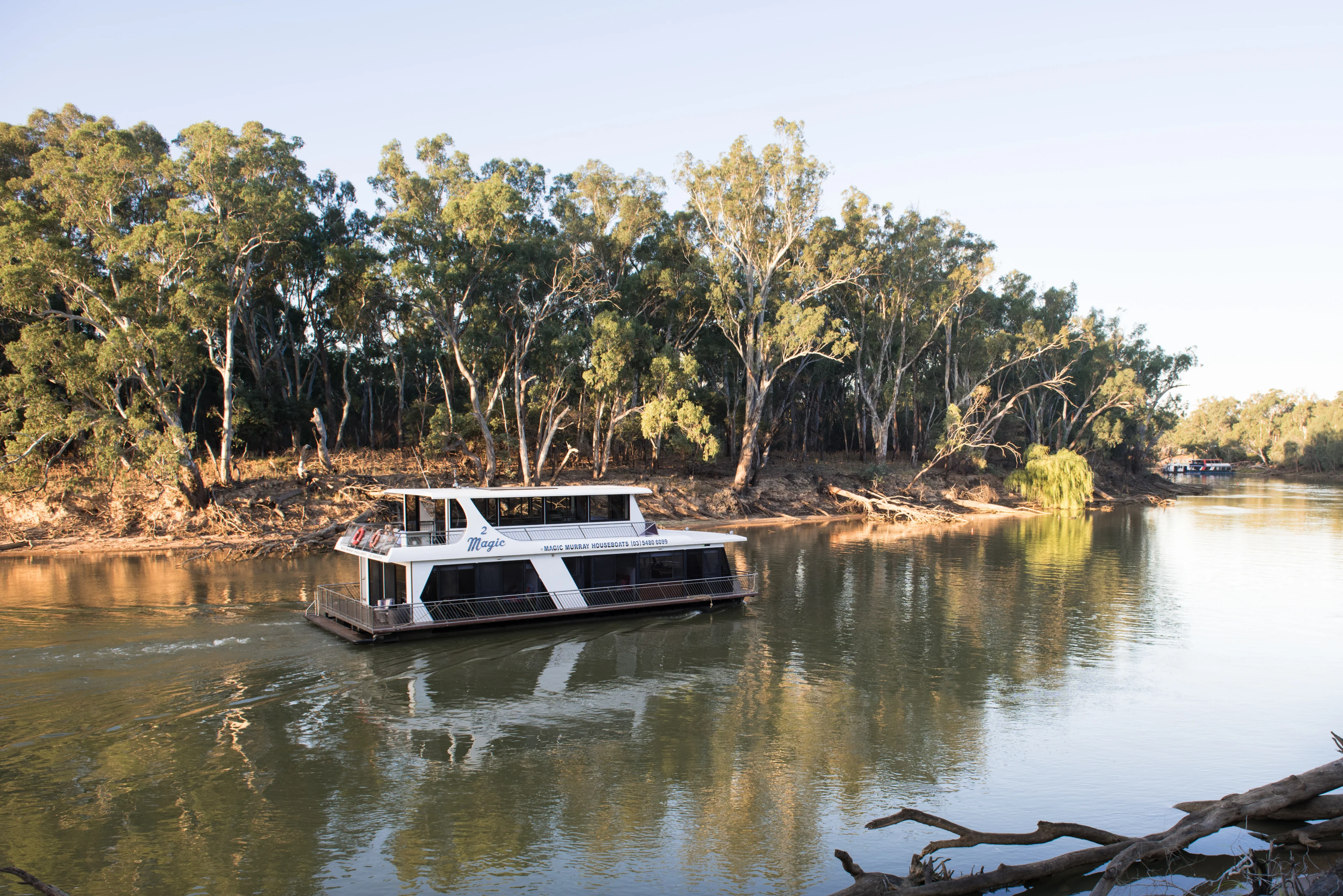 Houseboat on the Murray River near Echuca-Moama