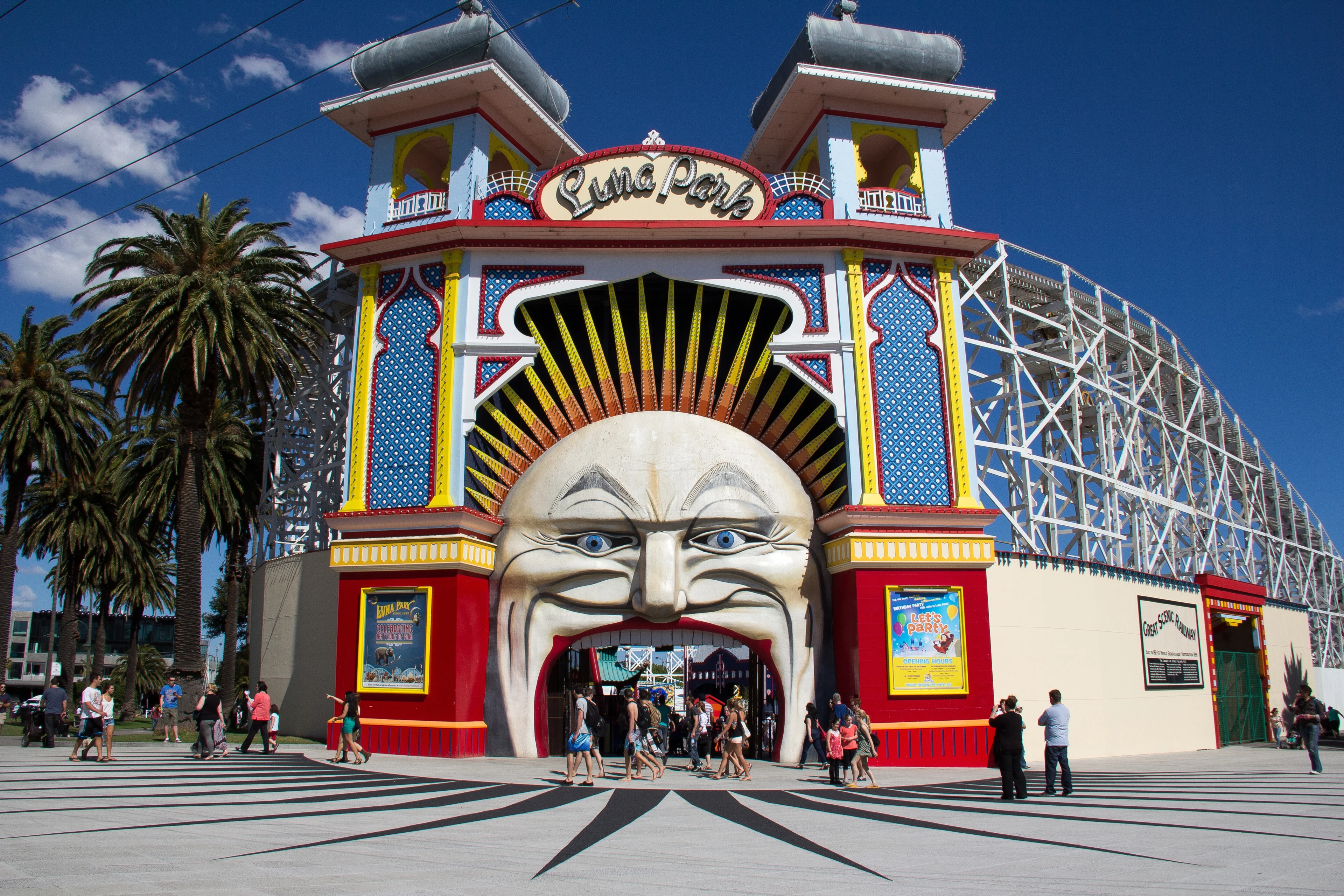 Luna Park amusement park in St Kilda, Melbourne. 