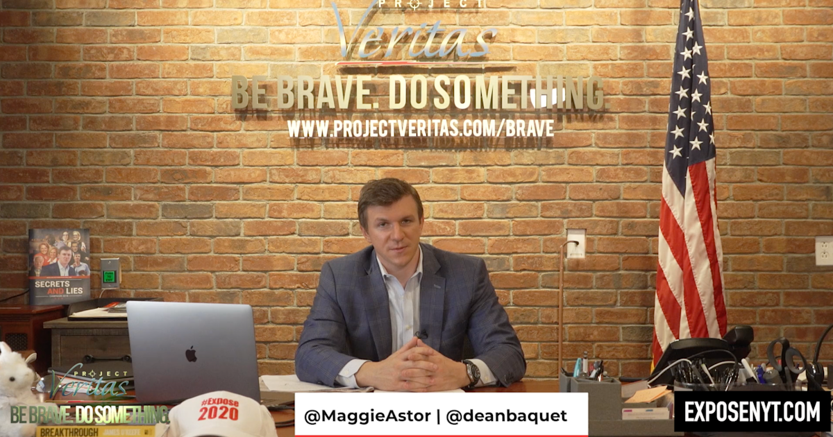 Project Veritas Sues The New York Times For Defamation Over Labeling Our Videos “Deceptive," “Coordinated Disinformation," Using Solely "Unidentified Sources,” And "No Verifiable Evidence."