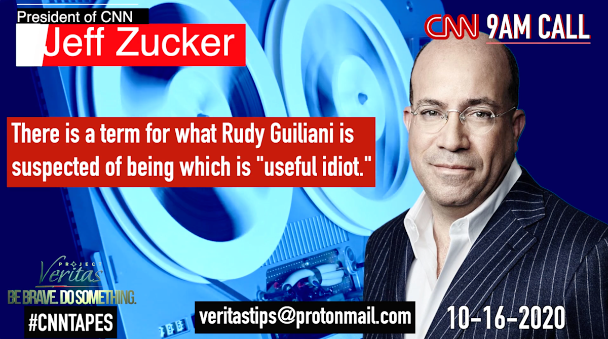 Zucker ATTACKS Giuliani: ‘From America’s Mayor to Useful Idiot…[Trump] is the One Who is Directing the Crazy Legal Team’ … ‘The Filth That They're Spreading, the Child Pornography[Allegations]. I Do Not Believe That We Should Be Covering Those Allegations' | Project Veritas