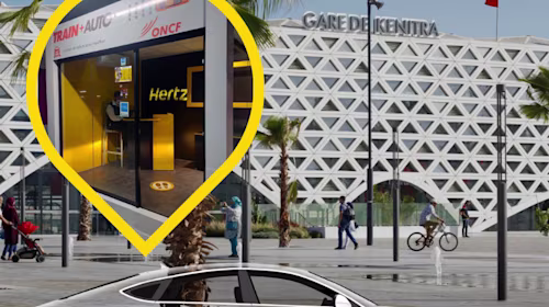 Hertz car rental agency at Kenitra oncf train station
