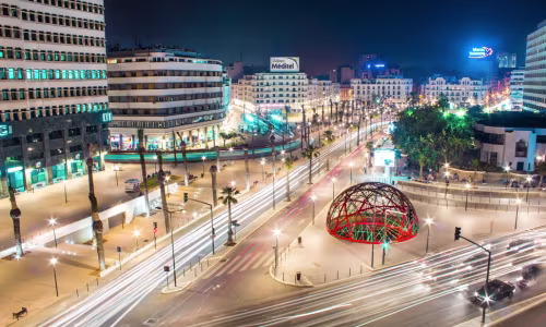 Place des nations unies à Casablanca