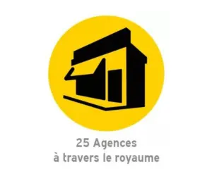 25 agences à travers le royaume 