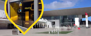 Hertz agence location voiture en gare de train oncf Casablanca